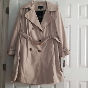 London Fog Tan Belted Trench Coat Plus Size 3X
